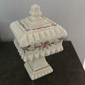Vintage milk glass candy dish